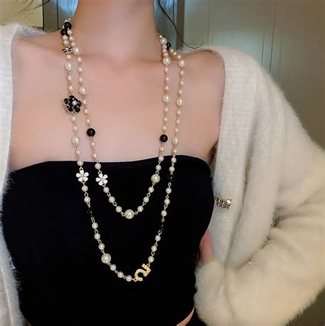 chanel dupe jewelry|chanel knockoff pearl necklace.